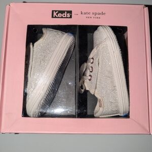Keds Glittery Baby Shoes in Cream